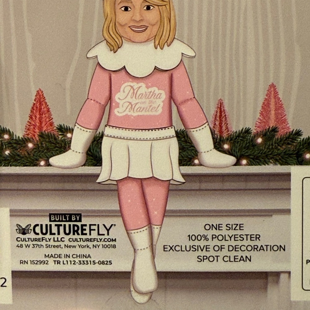 Martha on the Mantle Pink and White Knit Sweater Christmas Ornament NEW - Picture 4 of 6